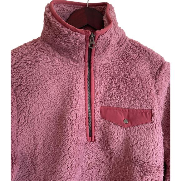 Sherpa Popover Te Verde Women Fleece Top XS Rose Leisure Cozy Warm Outdoor NEW - Picture 5 of 13
